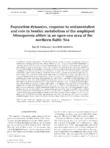 Population dynamics, response to sedimentation and ... - Inter Research