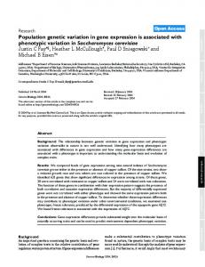 Population genetic variation in gene expression is associated with