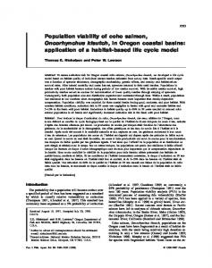 Population viability of coho salmon, Oncorhynchus kisutch, in Oregon ...