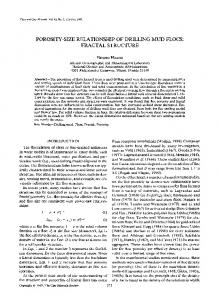 porosity-size relationship of drilling mud flocs: fractal structure