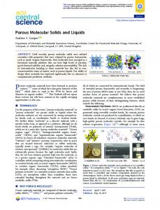 Porous Molecular Solids and Liquids