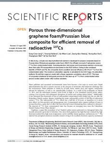 Porous three-dimensional graphene foam ... - Semantic Scholar