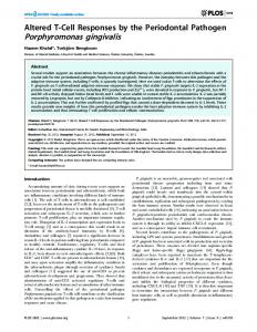 Porphyromonas gingivalis - PLOS