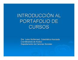 PORTAFOLIO DE CURSOS - UPRM