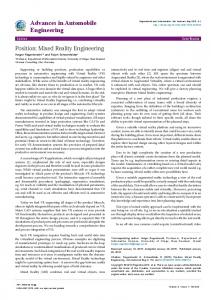 Position: Mixed Reality Engineering