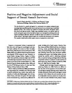 Positive and negative adjustment and social support of sexual assault ...