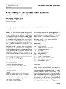 Positive and negative influence of the matrix ... - Springer Link