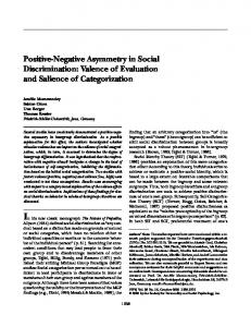 Positive-Negative Asymmetry in Social Discrimination