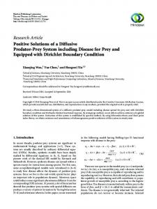 Positive Solutions of a Diffusive Predator-Prey System including