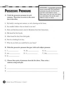 POSSESSIVE PRONOUNS - Scholastic