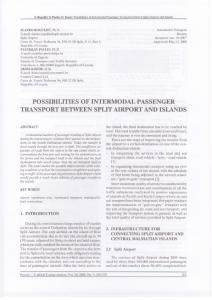 POSSIBILITIES OF INTERMODAL PASSENGER TRANSPORT ...