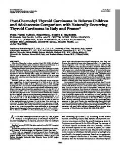 Post-Chernobyl Thyroid Carcinoma in Belarus Children and Adolescents