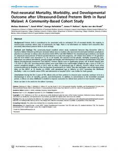 Post-neonatal Mortality, Morbidity, and