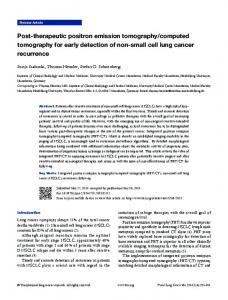 Post-therapeutic positron emission tomography/computed tomography ...