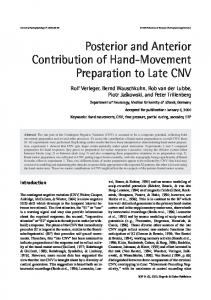 Posterior and Anterior Contribution of Hand-Movement Preparation to ...