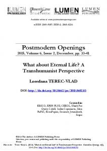 Postmodern Openings - CEEOL