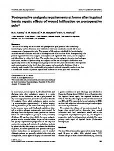 Postoperative analgesia requirements at home ... - Wiley Online Library