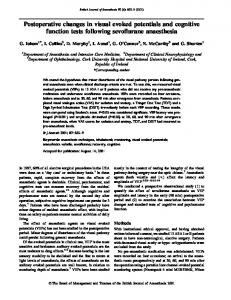 Postoperative changes in visual evoked potentials ...