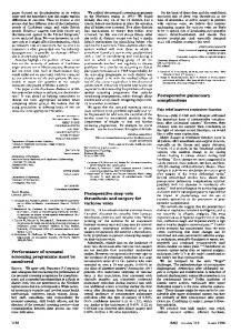 Postoperative deep vein - NCBI