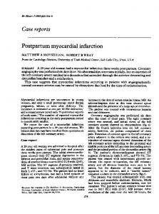 Postpartum myocardial infarction - Europe PMC