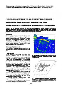 Potential and limitations of the archaeo-geophysical techniques