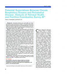 Potential Associations Between Chronic Respiratory Disease and ...