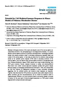 Potential for Cell-Mediated Immune Responses in Mouse ... - MDPI