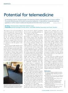 Potential for telemedicine