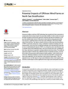 Potential Impacts of Offshore Wind Farms on North ... - Semantic Scholar