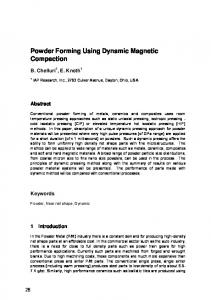 Powder Forming Using Dynamic Magnetic Compaction - Core