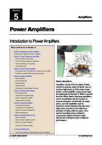 Power Amplifiers - Learn About Electronics