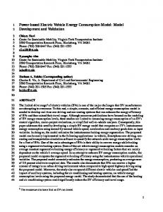 Power-based Electric Vehicle Energy Consumption