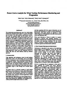 Power Curve Analytic for Wind Turbine Performance Monitoring and ...