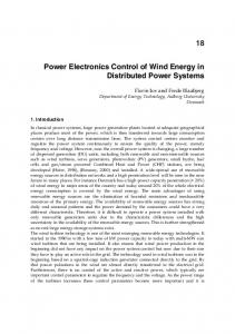 Power Electronics Control of Wind Energy in Distributed Power Systems