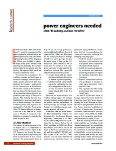 power engineers needed - IEEE Xplore