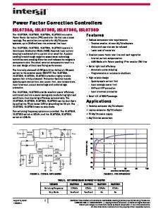 Power Factor Correction Controllers - Intersil