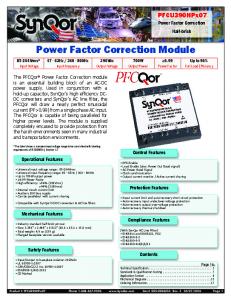 Power Factor Correction Module - SynQor