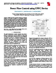 Power Flow Control using UPFC Device