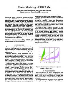 Power Modeling of SDRAMs - Semantic Scholar