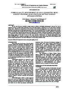 power quality improvement of grid connected wind energy systems ...