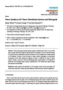 Power Quality in DC Power Distribution Systems ... - Semantic Scholar