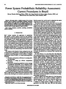 Power System Probabilistic Reliability Assessment - IEEE Xplore