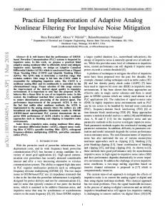 Practical Implementation of Adaptive Analog Nonlinear Filtering