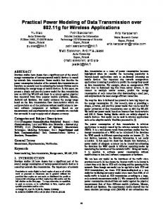 Practical power modeling of data transmission ... - Semantic Scholar