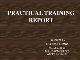 practical training report