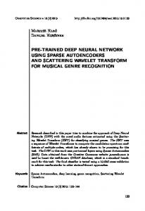 pre-trained deep neural network using sparse