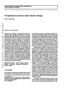 Precipitation extremes under climate change