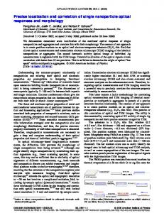 Precise localization and correlation of single ... - Scherer Lab