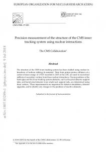 Precision measurement of the structure of the CMS inner tracking ...