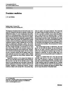 Precision medicine - Springer Link